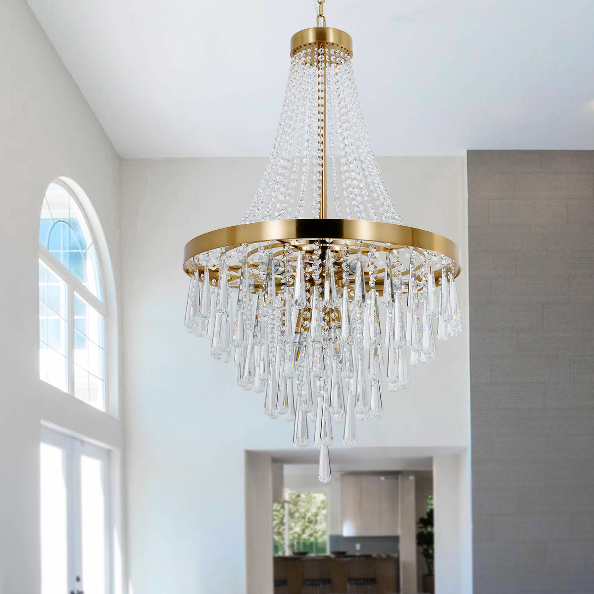 Luxury Crystal Chandelier for Villa Staircase DS-SQ26