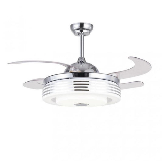 42" Silver Modern Invisible Color Bluetooth Fan with Light DS-FZ143