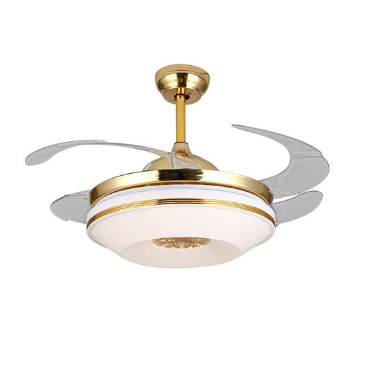 42" Gold LED Retractable Ceiling Fan with Light DS-FZ55