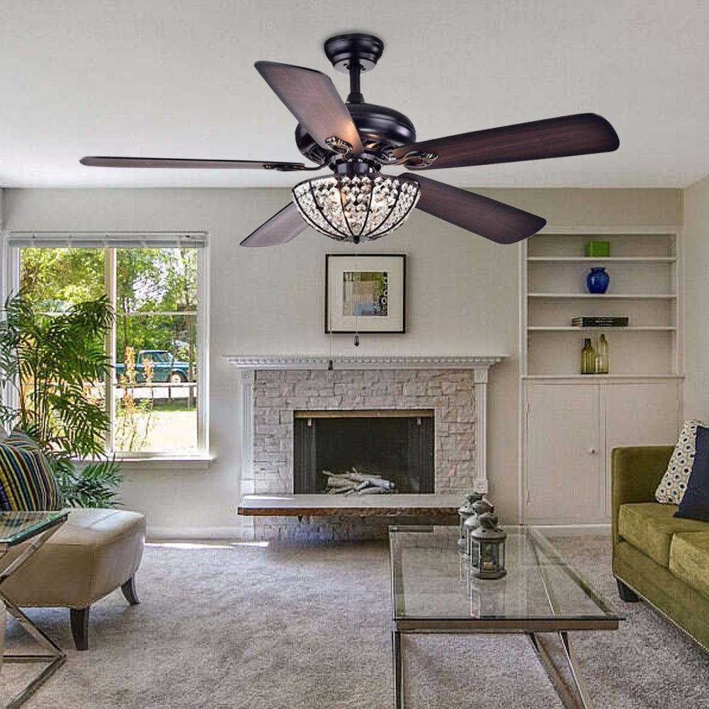 52" Tiffany Crystal Ceiling Fan with Light (110v) DS-TT53