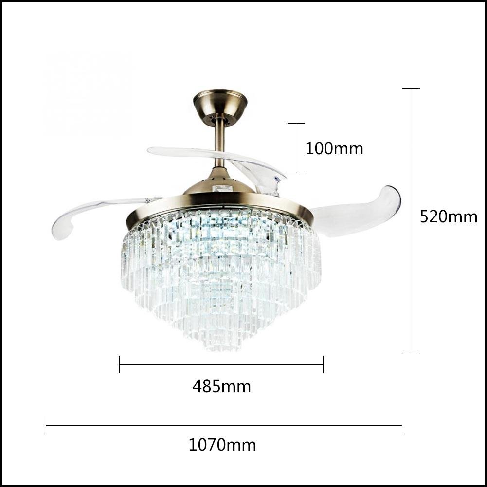42" Luxury Crystal Celing Fan with LED Lights (110v) DS-FR18