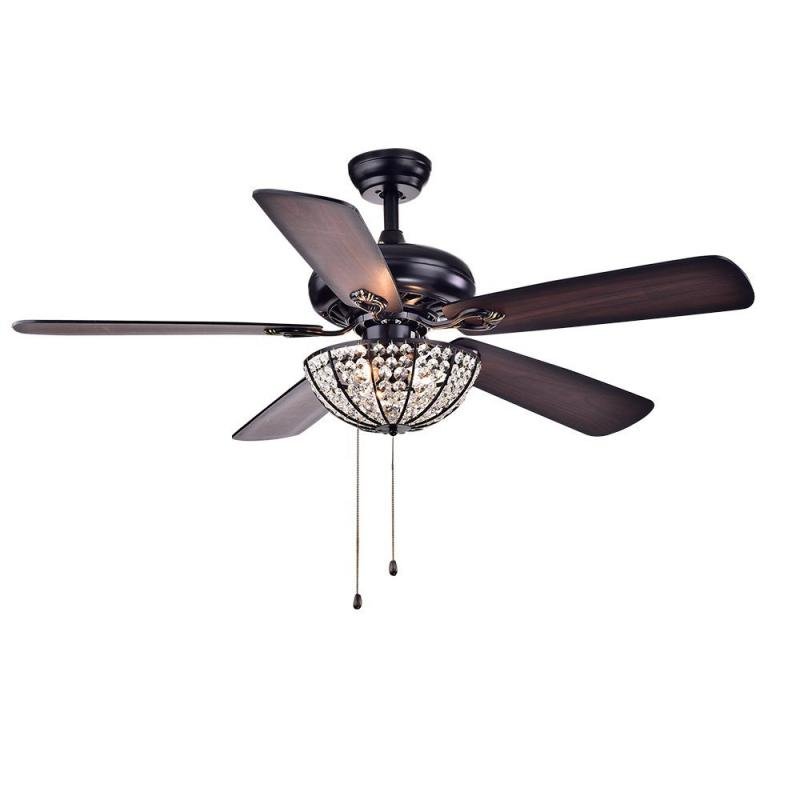 52" Tiffany Crystal Ceiling Fan with Light (110v) DS-TT53