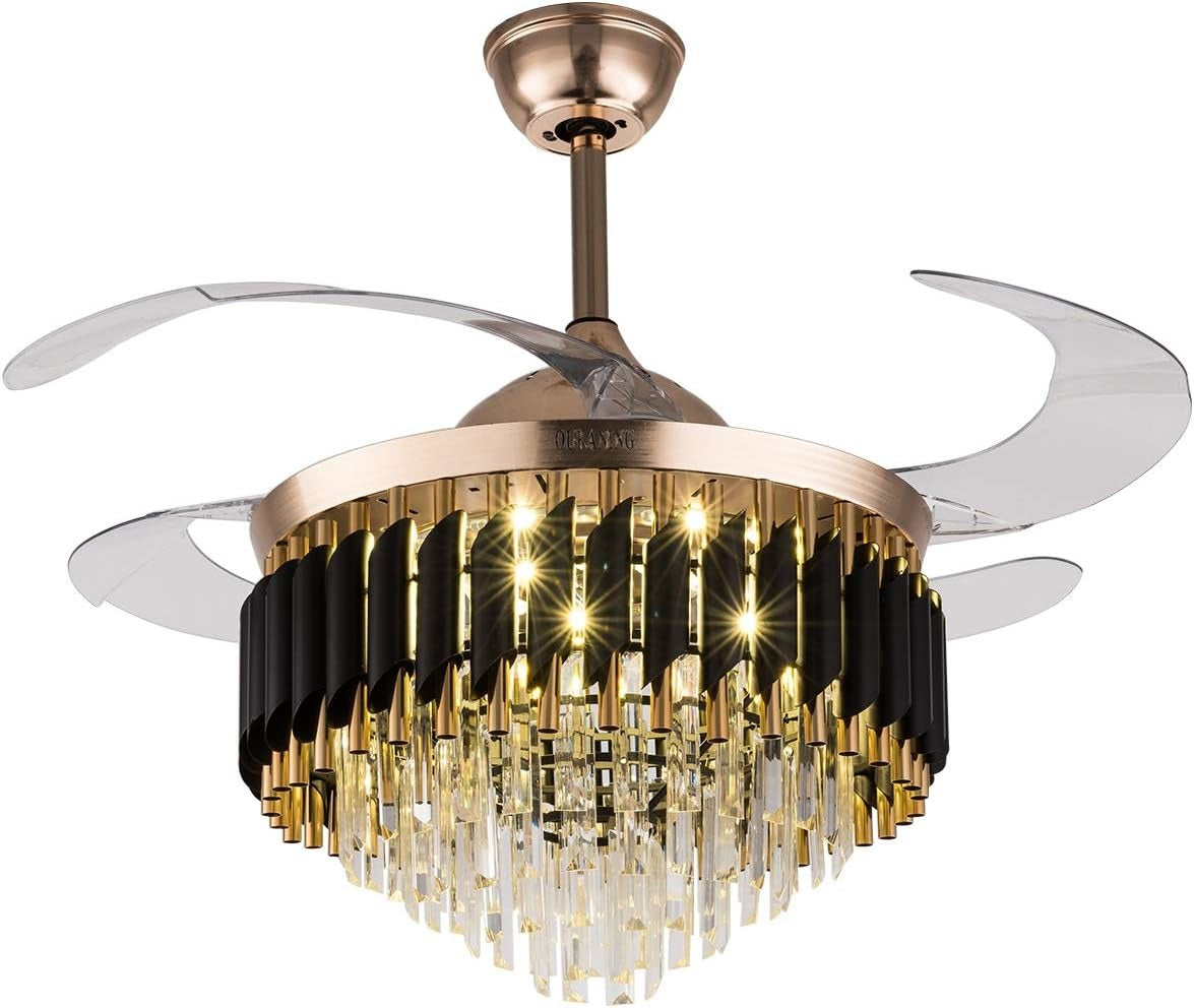 Crystal celling fan light