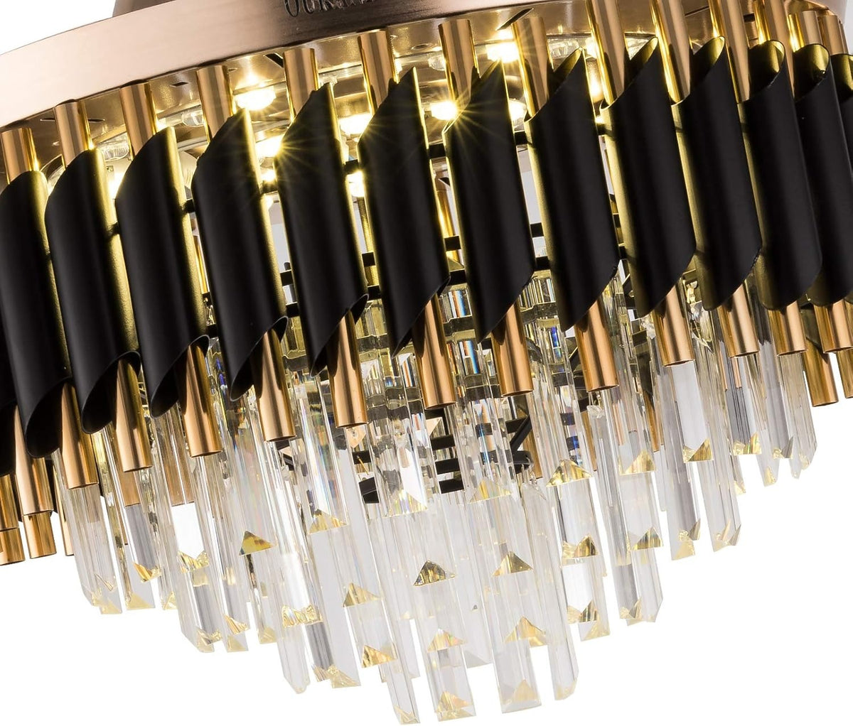 Crystal celling fan light