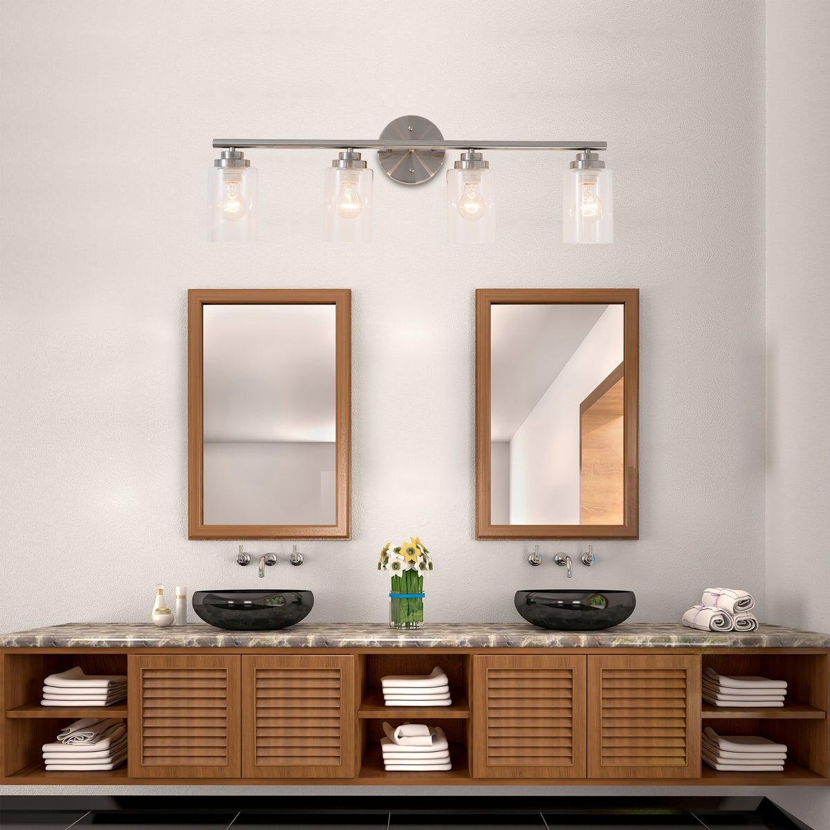 Fandian 42Inch Modern Ceiling Light Brush Nickel-DS-FM44