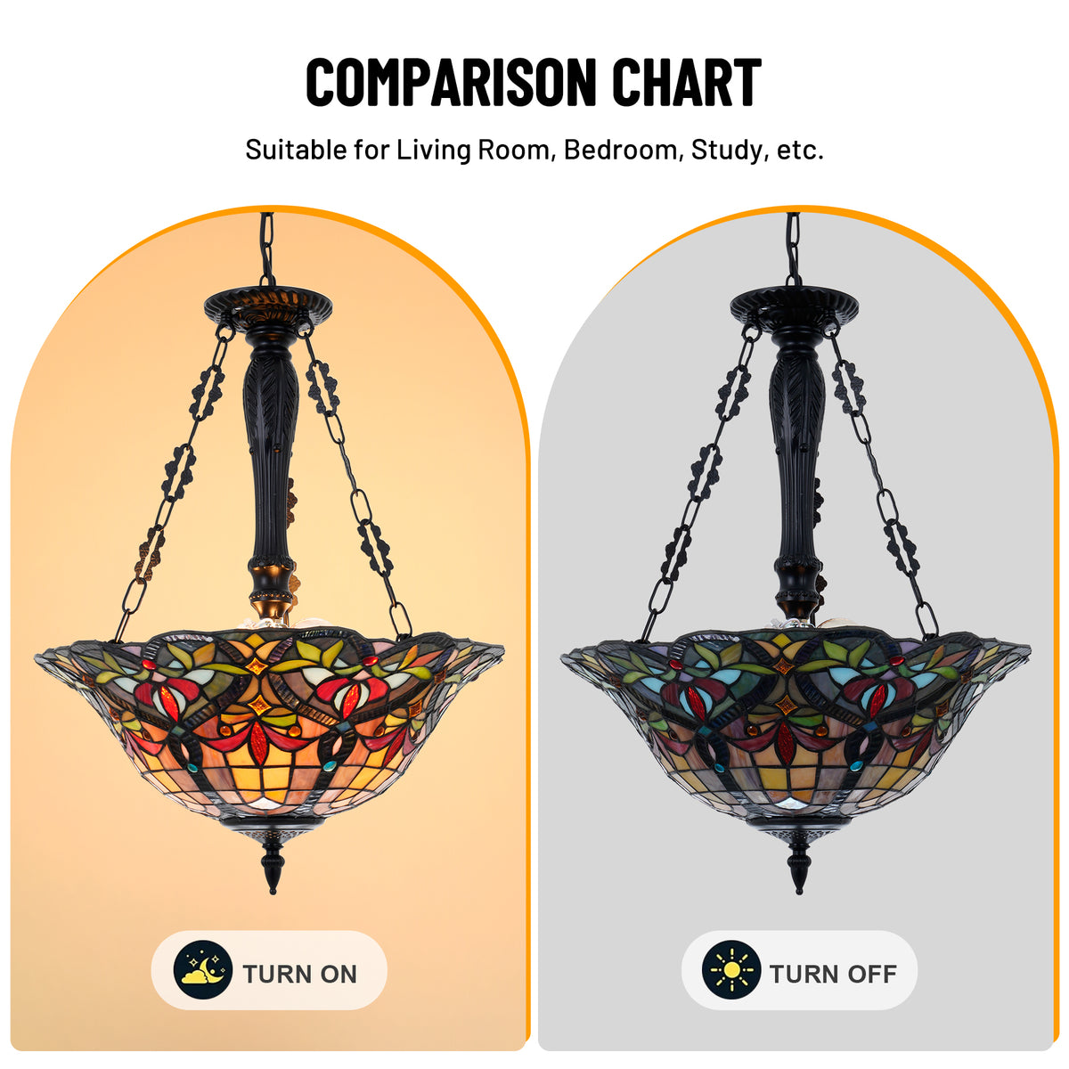 Tiffany Victorian Glass Chandelier DS-DR32