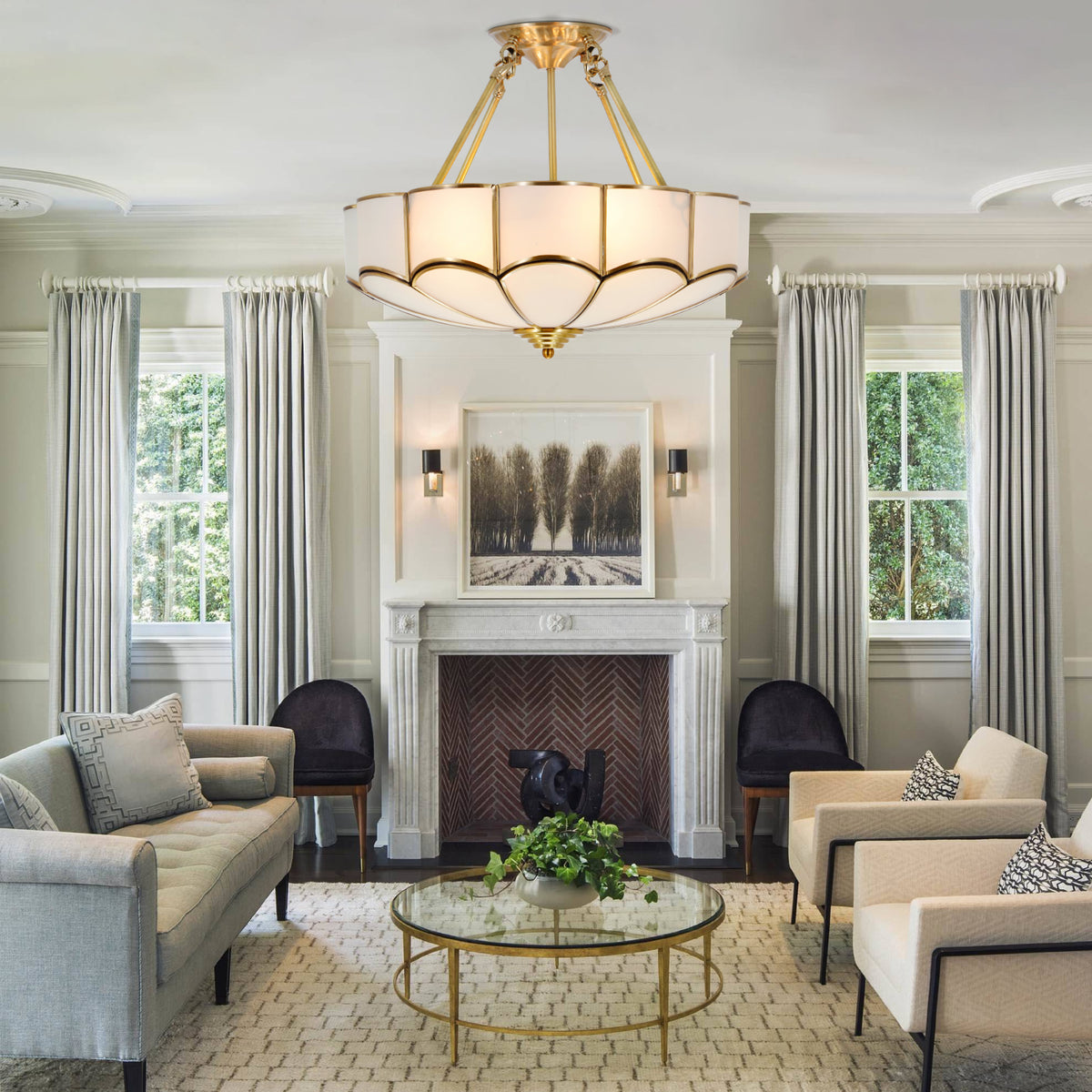 Tiffany Ceiling Light Fixture DS-DR36