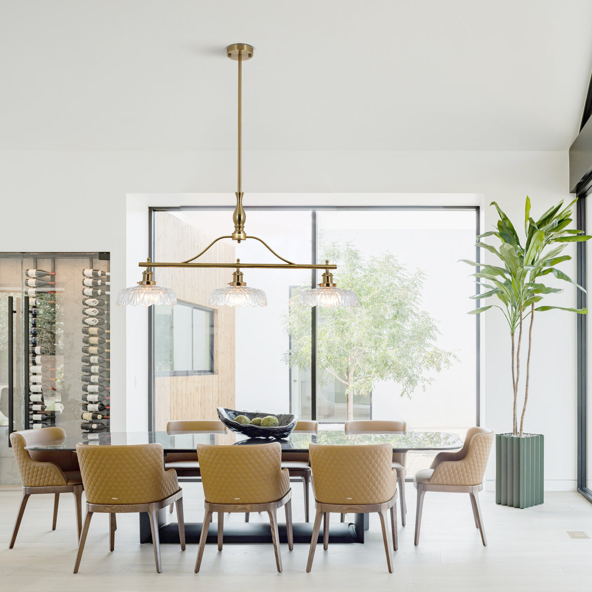 3 - Light Dimmable Modern Linear Chandelier DS-DY48