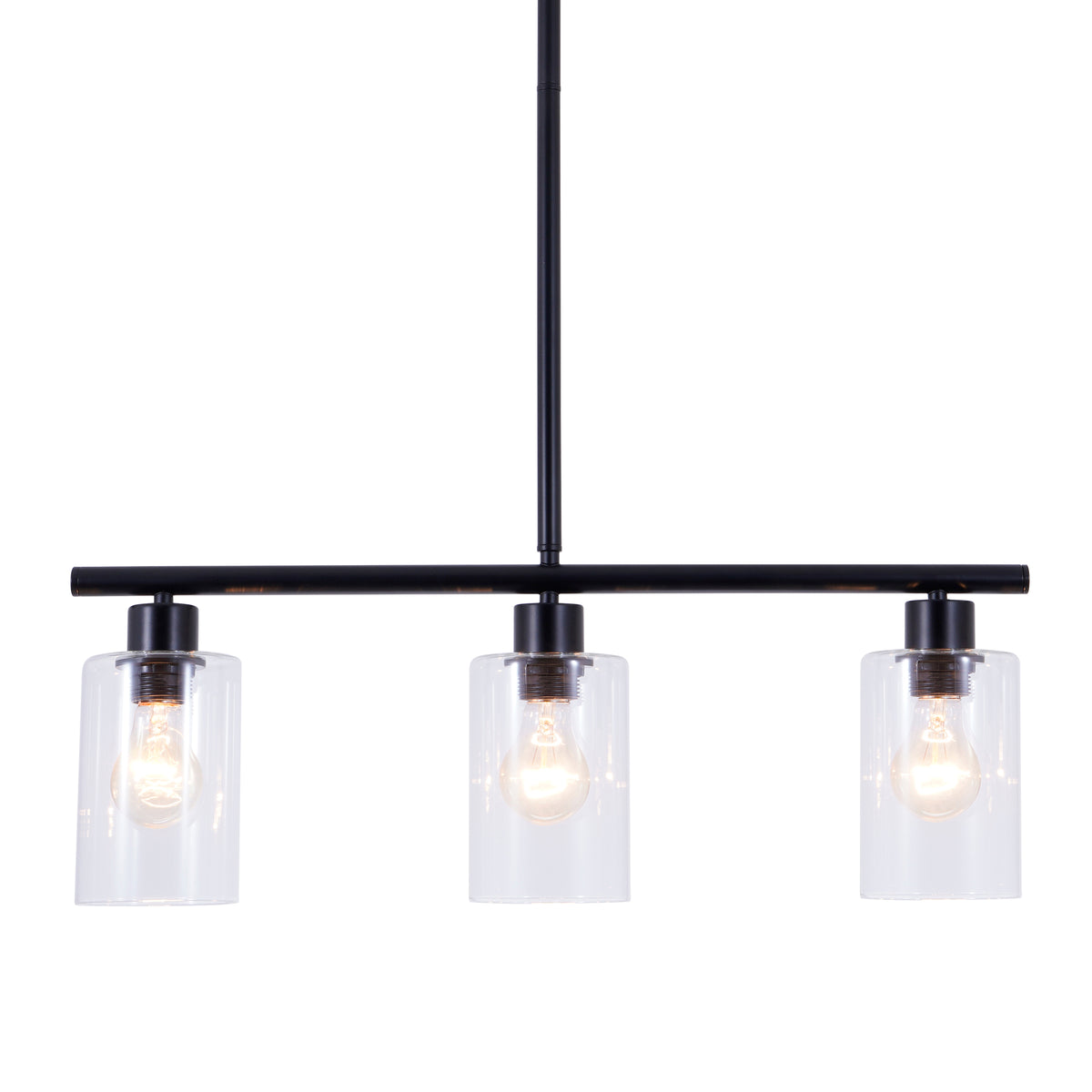 Modern 3-Light Glass Pendant Lighting - Vintage Farmhouse Style for Dining Rooms and Kitchens DS-DY52