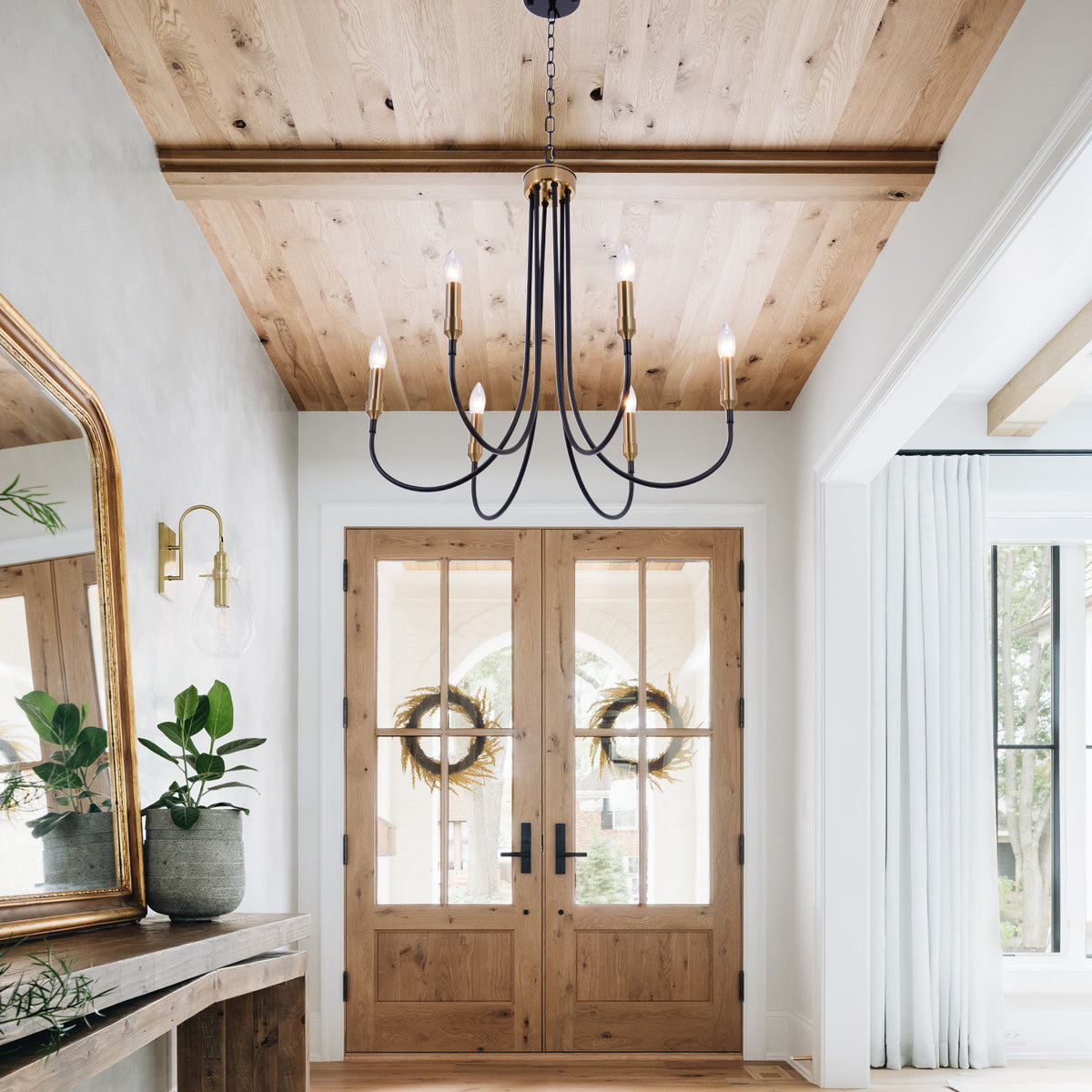 6-Light 23.62 inch Classic Chandelier for Kitchen Living Room DS-DY66