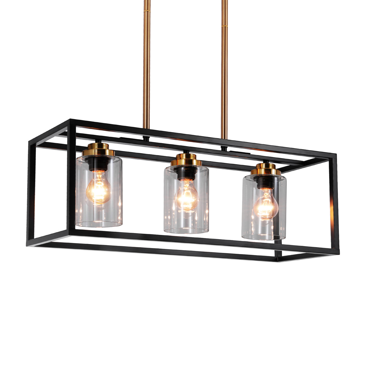 4 - Light Dimmable Rectangle Chandelier DS-DY79