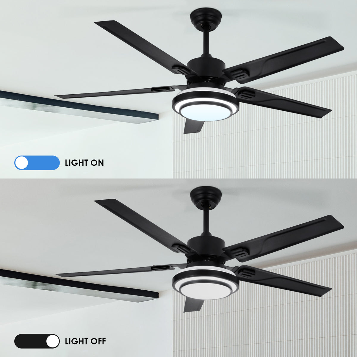 52" 5-Blades Chandelier Industrial Ceiling Fan DS-LN194