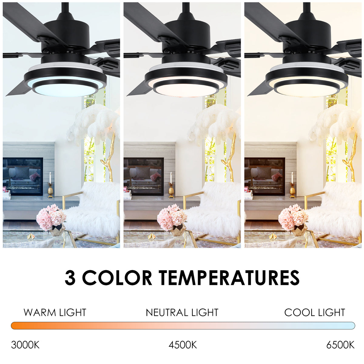 52" 5-Blades Chandelier Industrial Ceiling Fan DS-LN194