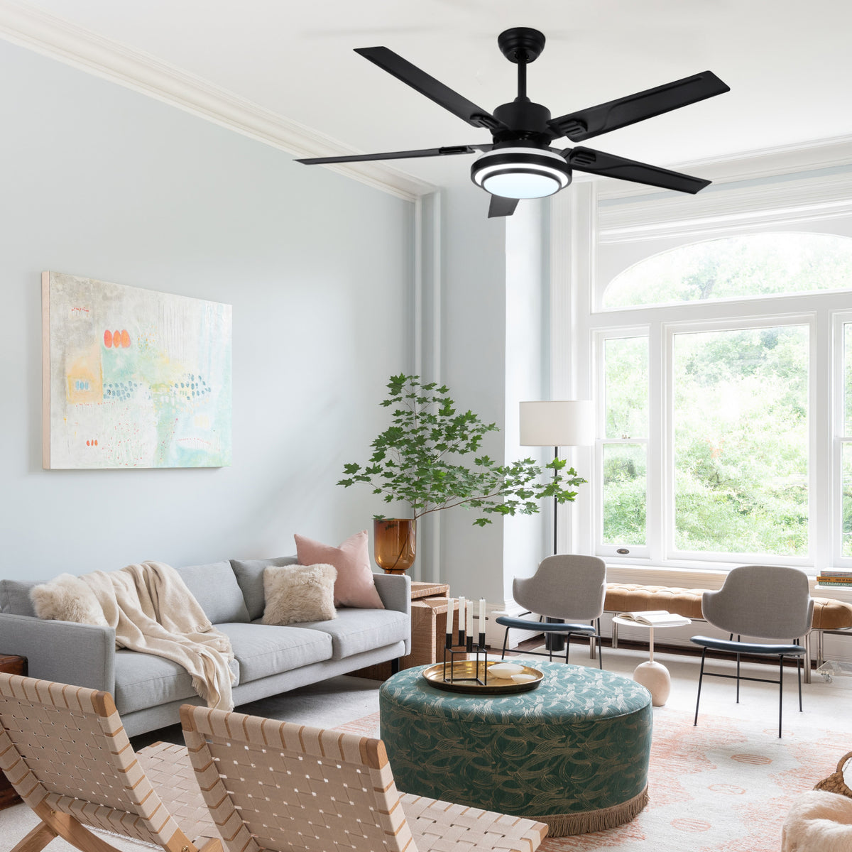 52" 5-Blades Chandelier Industrial Ceiling Fan DS-LN194