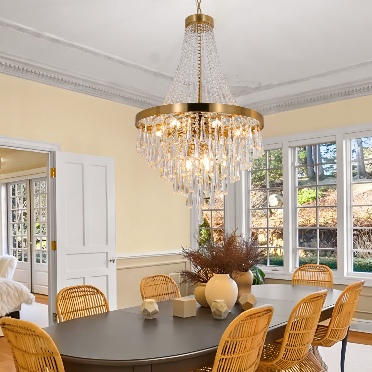 Luxury Crystal Chandelier for Villa Staircase DS-SQ26