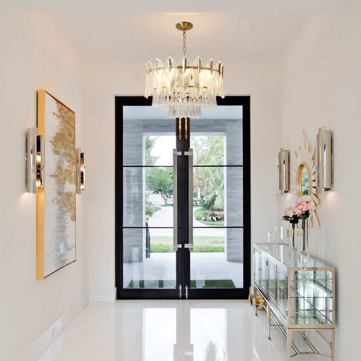 Elegant Feather Crystal Chandelier DS-SQ23