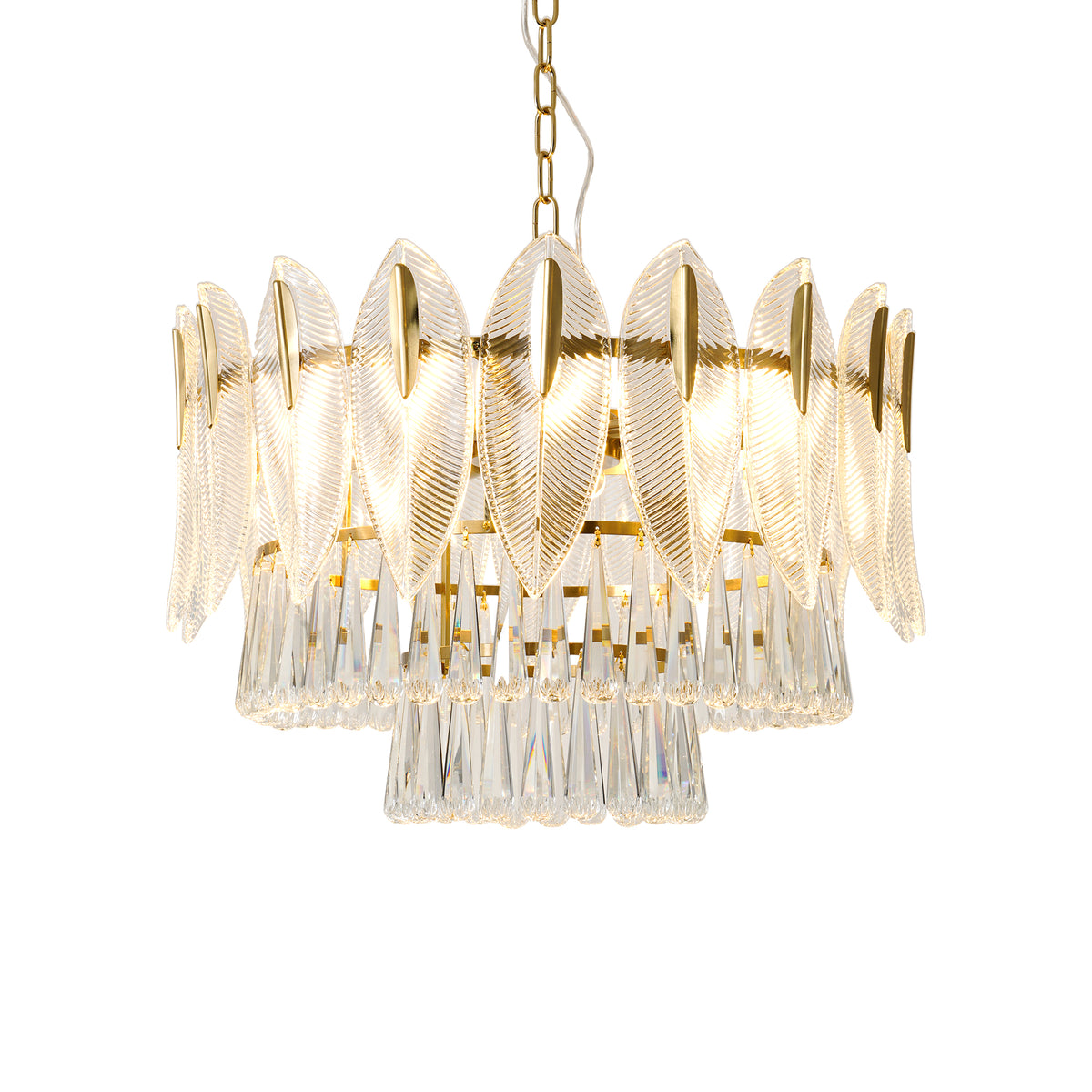 Elegant Feather Crystal Chandelier DS-SQ23