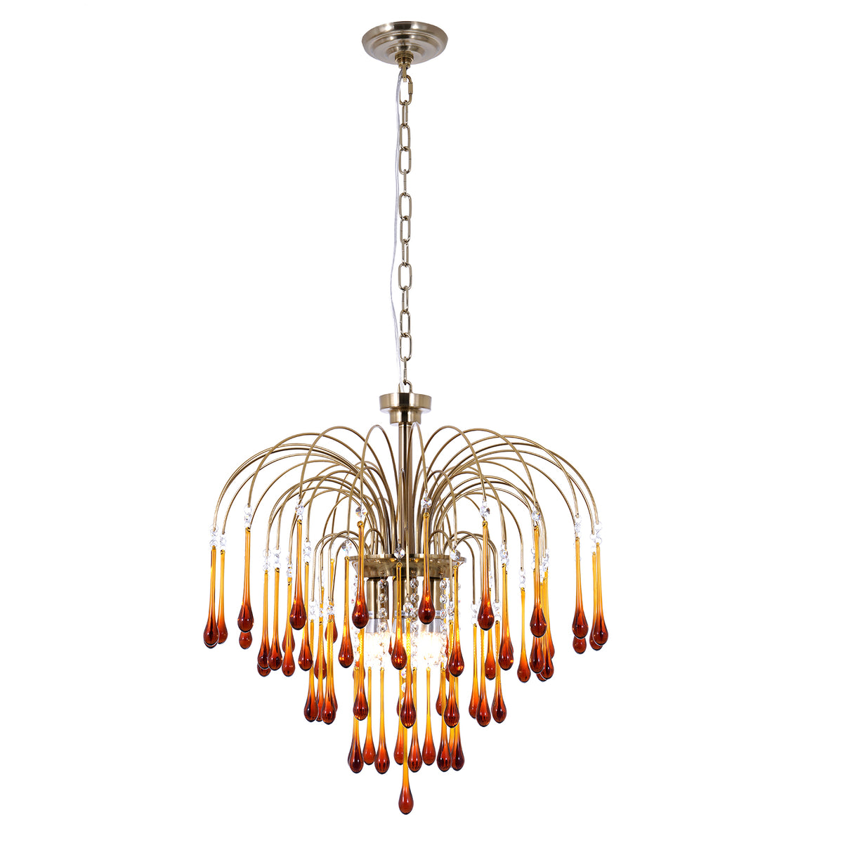 French Retro Water Drop Glass Chandelier DS-SQ33