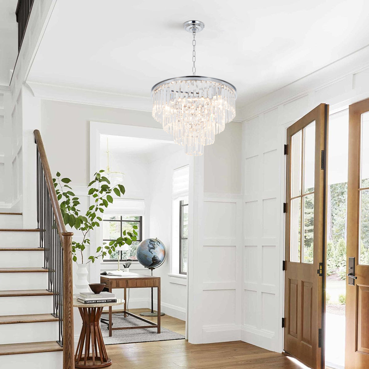 11 - Light Dimmable Tiered Chandelier (SZ56)