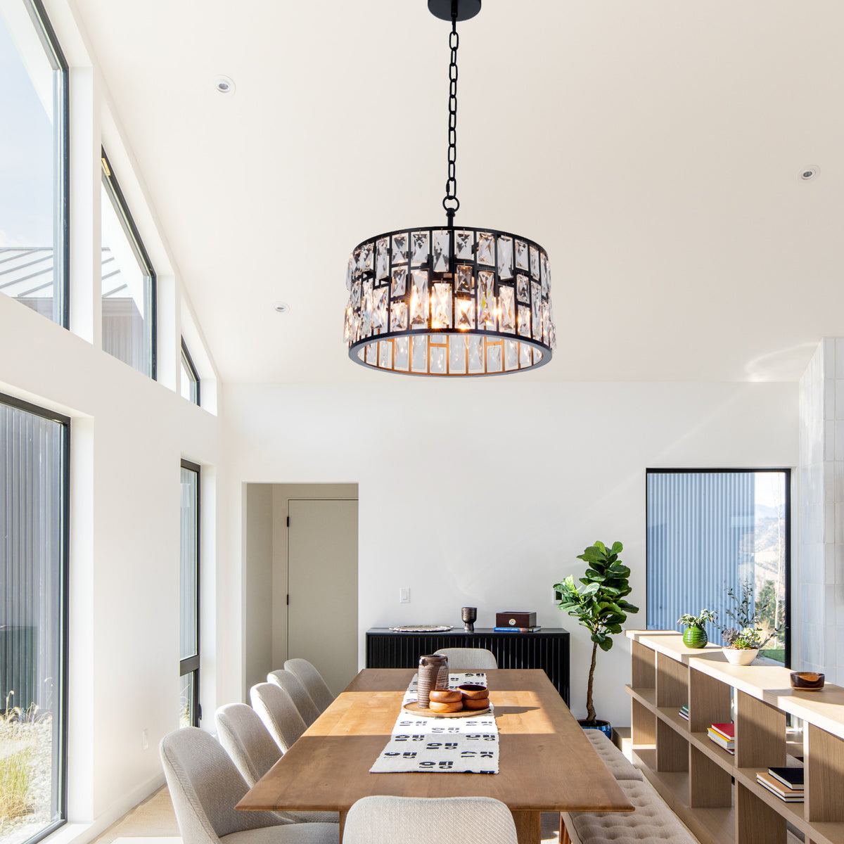 4 - Light Matte Black LED Pendant DS-SZ58