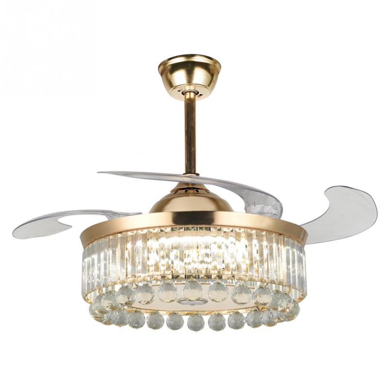 42" Color Variable Frequency Crystal Bluetooth Fan with Light