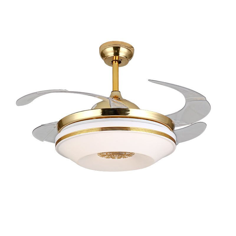 42" Gold LED Invisible Ceiling Fan with Light