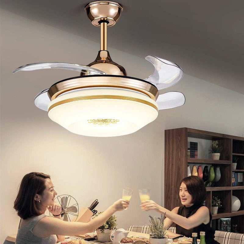 42" Gold LED Invisible Ceiling Fan with Light