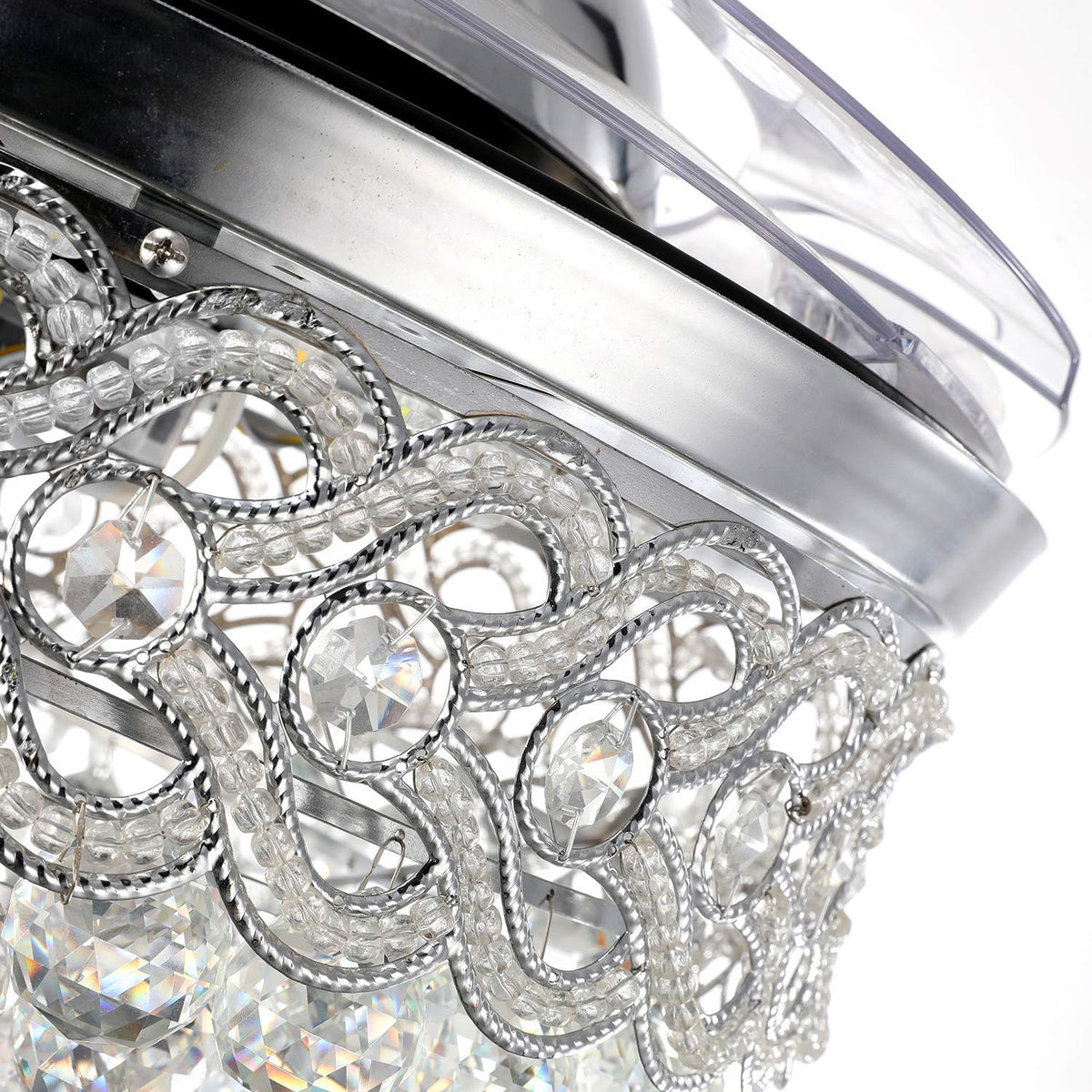 Modern Crystal Chandeliers Ceiling Fan DS-FZ97